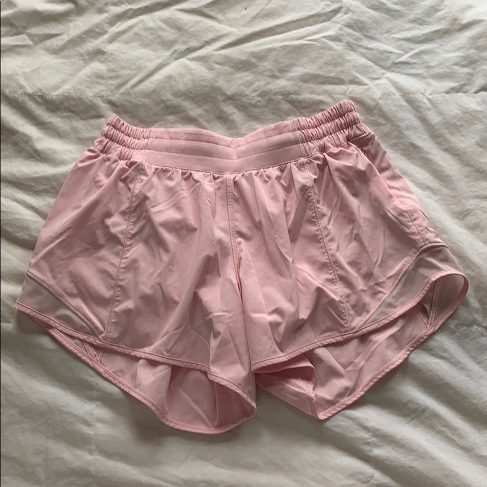COPY - Pink Lululemon 4in Tracker Shorts